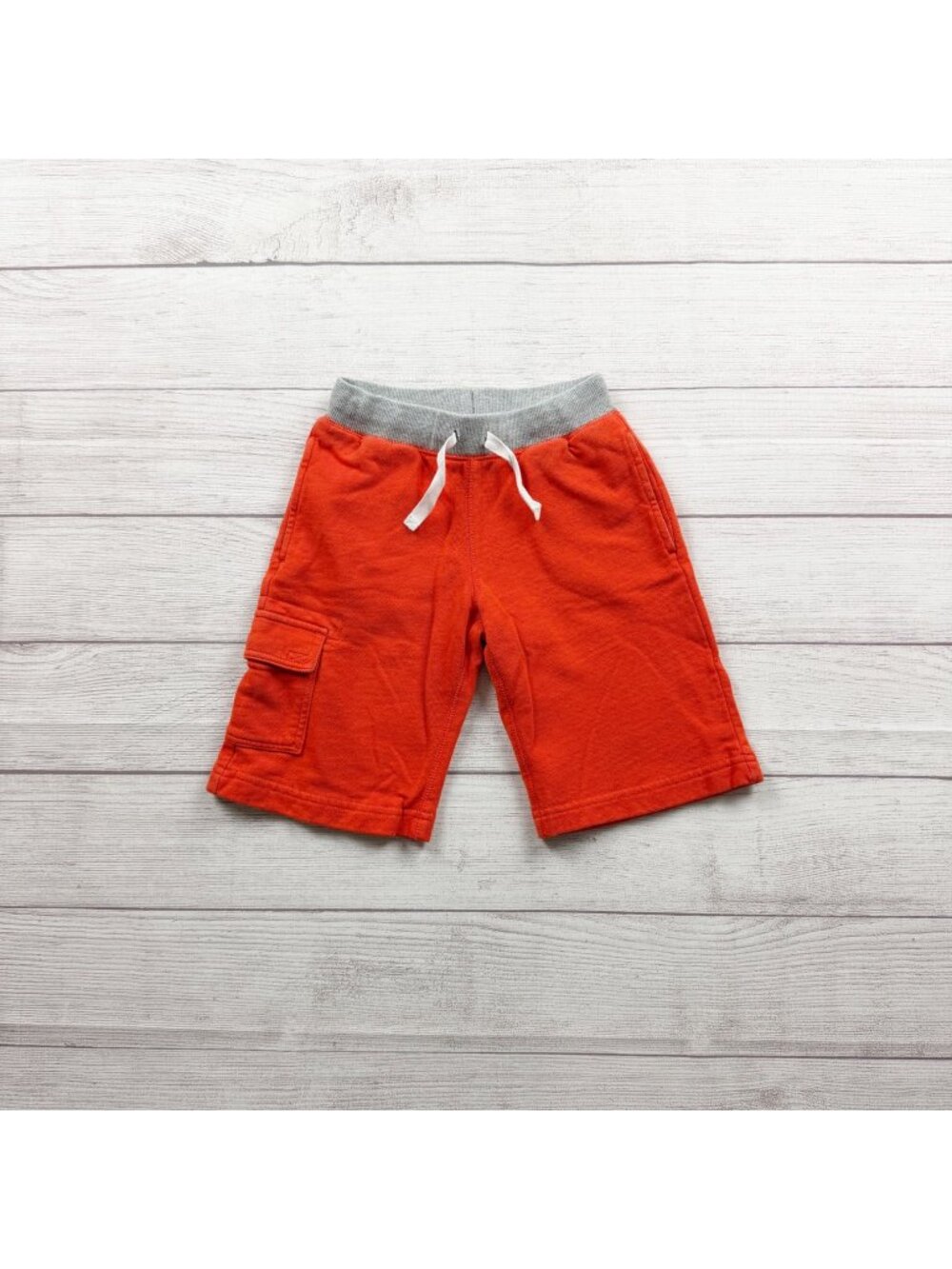 Hanna Andersson Boys Orange Cargo Shorts Drawstring Waist Cotton 110 5